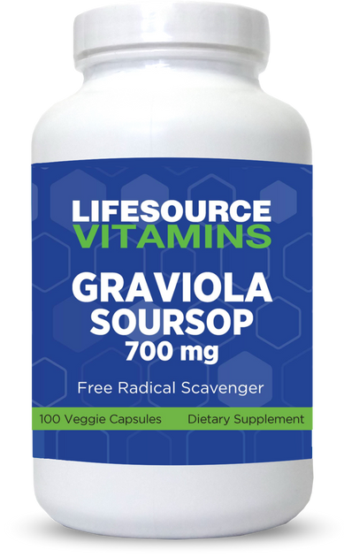 SBM Graviola Soursop 6000mg Capsules - 10:1 Extract, Antioxidant Liver Support - Vegan