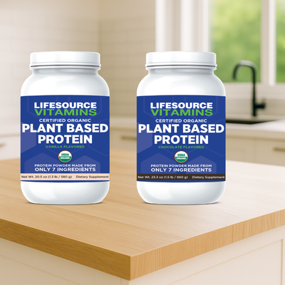 Plant Based Protein - Organic Powder - 7 Ingredients - 2 Flavors / Chocolate and Vanilla