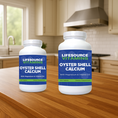 Oyster Shell Calcium w/ Magnesium & Vitamin D-3 - 2 Sizes / 100 & 200 Tabs