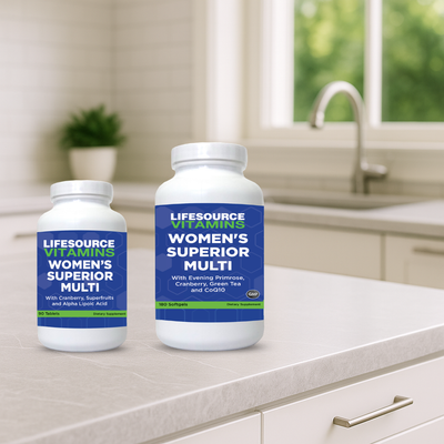 Women's Superior Multivitamins & Minerals - Late 30's through 50's - 2 Sizes / 90 & 180 Softgels