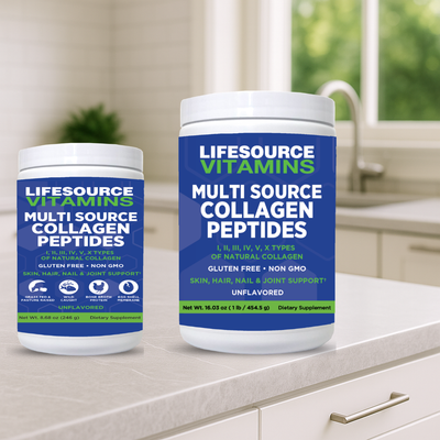 Multi Source Collagen Complex - Unflavored Peptide Powder- 2 Sizes / 8.68 oz & 16.03 oz Value Size