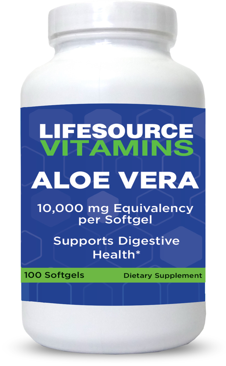 Aloe Vera 10,000 mg - Digestive Health Support | LifeSource Vitamins