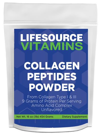 Collagen Peptides Powder- Type I & III -  Unflavored 16 oz Pouch