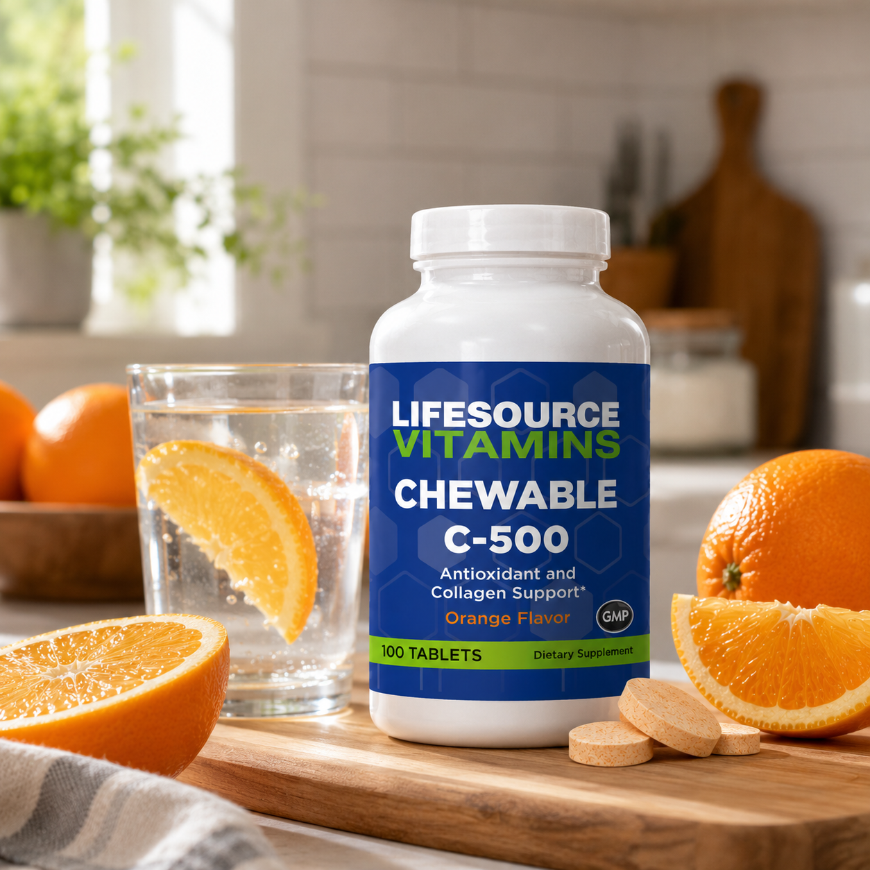 500 mg High-Quality Chewable Vitamin C Tablets - Lifesource Vitamins ...