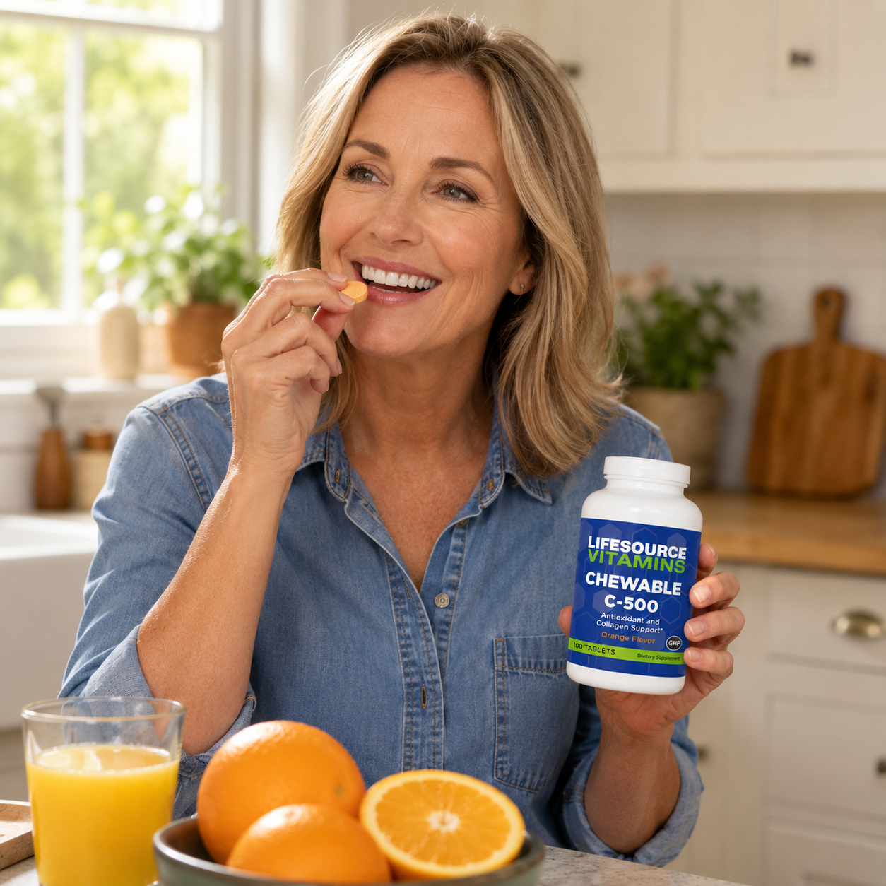 500 mg High-Quality Chewable Vitamin C Tablets - Lifesource Vitamins ...