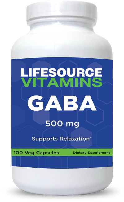 GABA  500 mg  w/ B-6  - 100 Veg Capsules