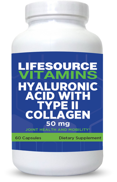 Hyaluronic Acid 50 mg w/Type II Collagen - 60 Capsules