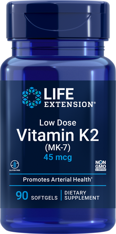 Life Extension - Low Dose Vitamin K2 45 mcg - 90 Softgels