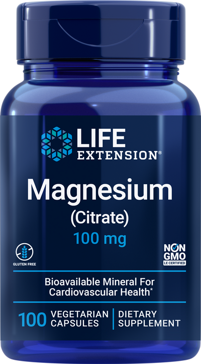 Life Extension - Magnesium Citrate -100 mg - 100 Vegetarian Capsules