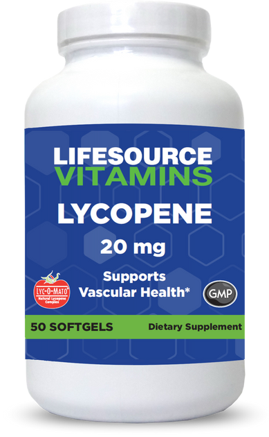 Lycopene 20 mg (LYCO-O-MATO (From Natural Tomato Extract)- 50 Softgels ...