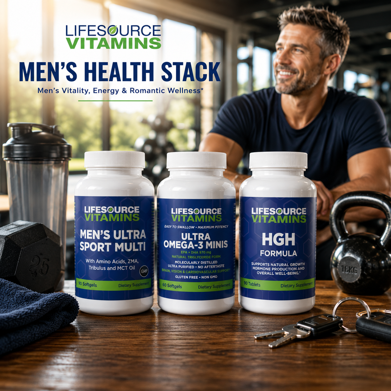 Men's Health Stack - Vitality, Energy & Performance | LifeSource Vitamins