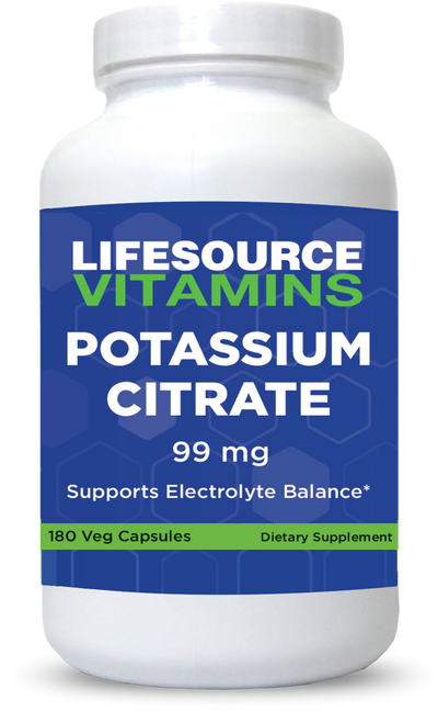 Potassium Citrate 99 mg - 180 Capsules