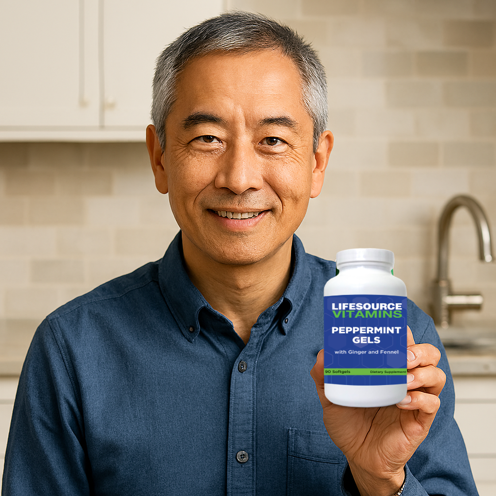 LifeSource Vitamins - Peppermint gels- Healthy digestion