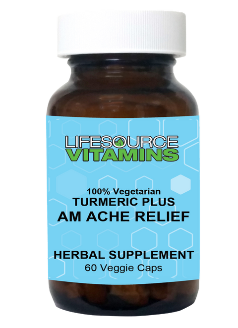 Turmeric Plus AM ACHE RELIEF 60 Veggie Caps (Curcumin)