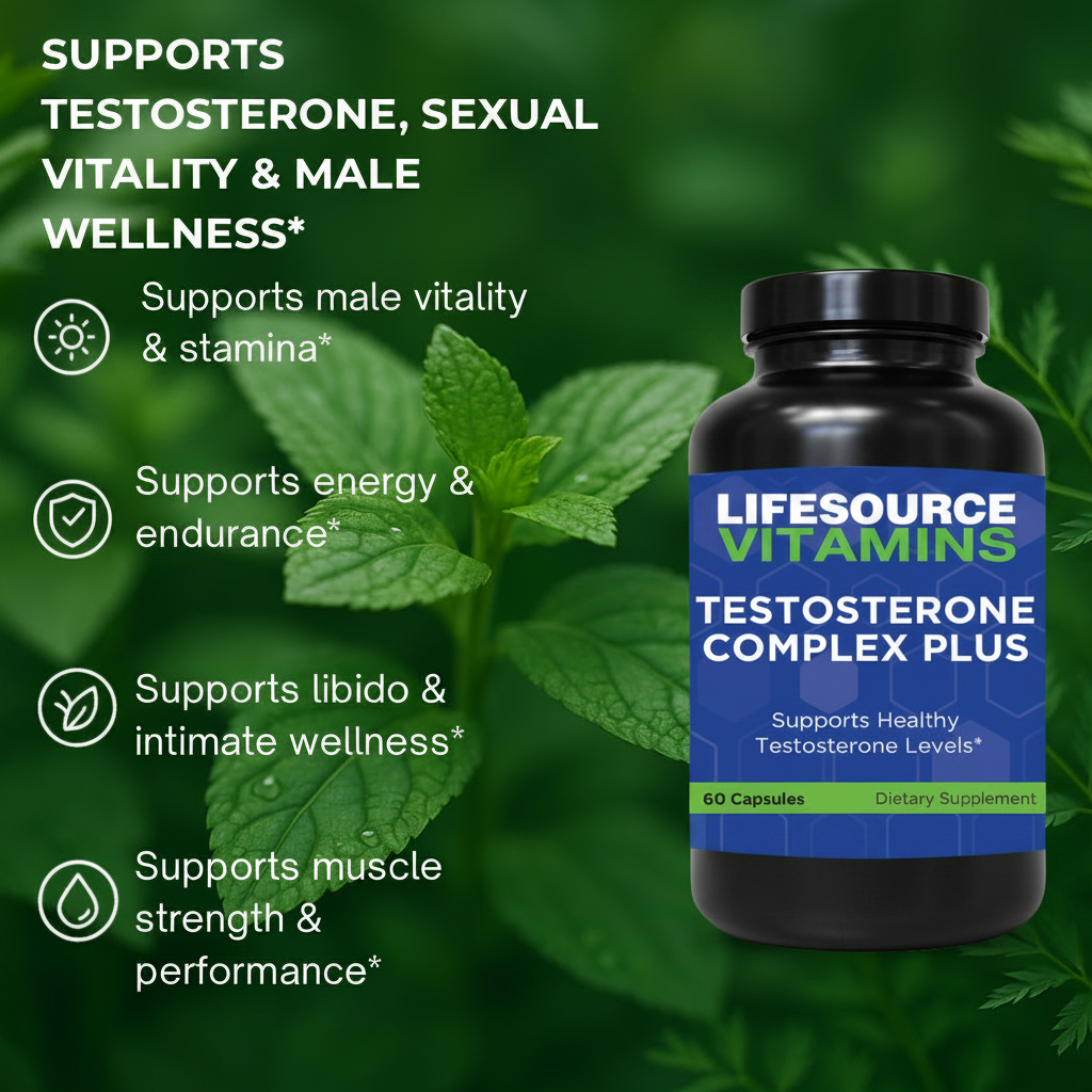Testosterone Complex Plus - 60 Capsules - LifeSource Vitamins