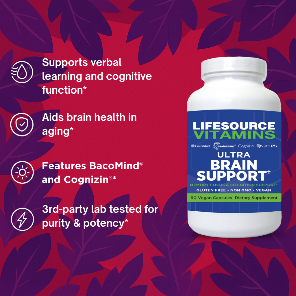 Ultra Brain Support - Memory & Focus Formula | LifeSource Vitamins