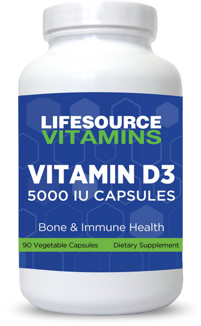 Vitamin D3 125 mcg (5,000 IU) Capsules - 90 Capsules